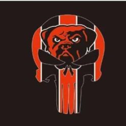 Cleveland Browns Skull Flag 3X5 Ft Polyester Banner USA 90x150cm