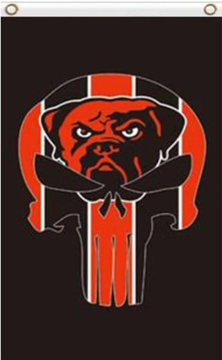 Cleveland Browns Retro Style Man-Cave Flag 3x5 ft Sports Banner Garage