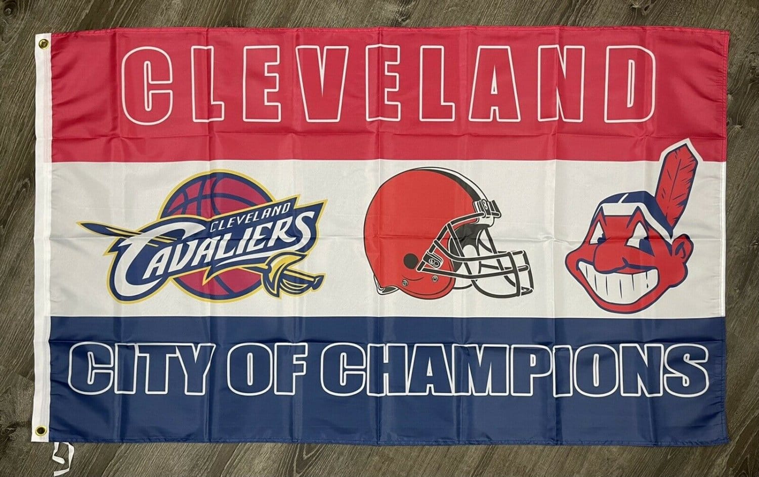 Cleveland Indians Browns Cavaliers Flag 3x5 ft Sports Banner Man-Cave Garage New
