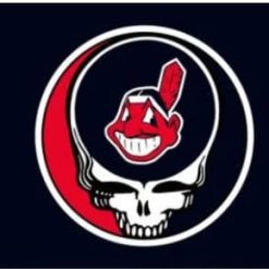 Cleveland Indians Dead Skull Black flag 3X5Ft Banner USA Polyester with Brass Grommets