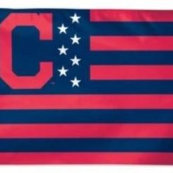 Cleveland Indians Star and Stripes flag 3X5Ft Banner USA Polyester with Brass Grommets