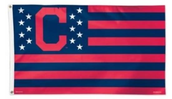 Cleveland Indians Star and Stripes flag 3X5Ft Banner USA Polyester with Brass Grommets