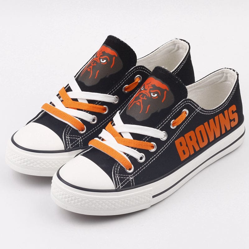 Cleveland Browns Low Top Canvas Sport Sneakers Shoes For Men Women Fans - Image 2