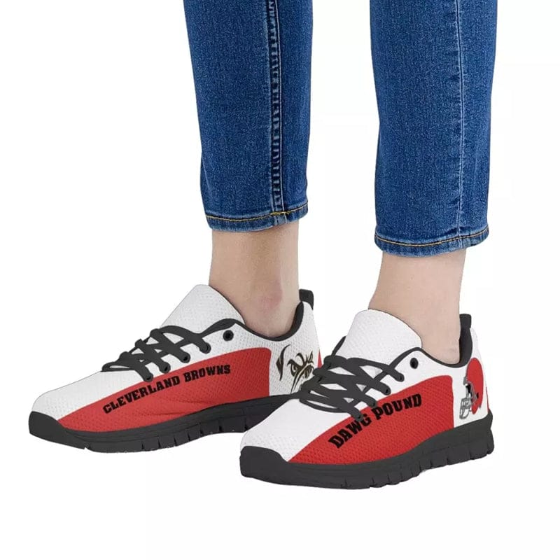 Cleveland Browns Red Sport Sneake NLF Shoes - Image 4