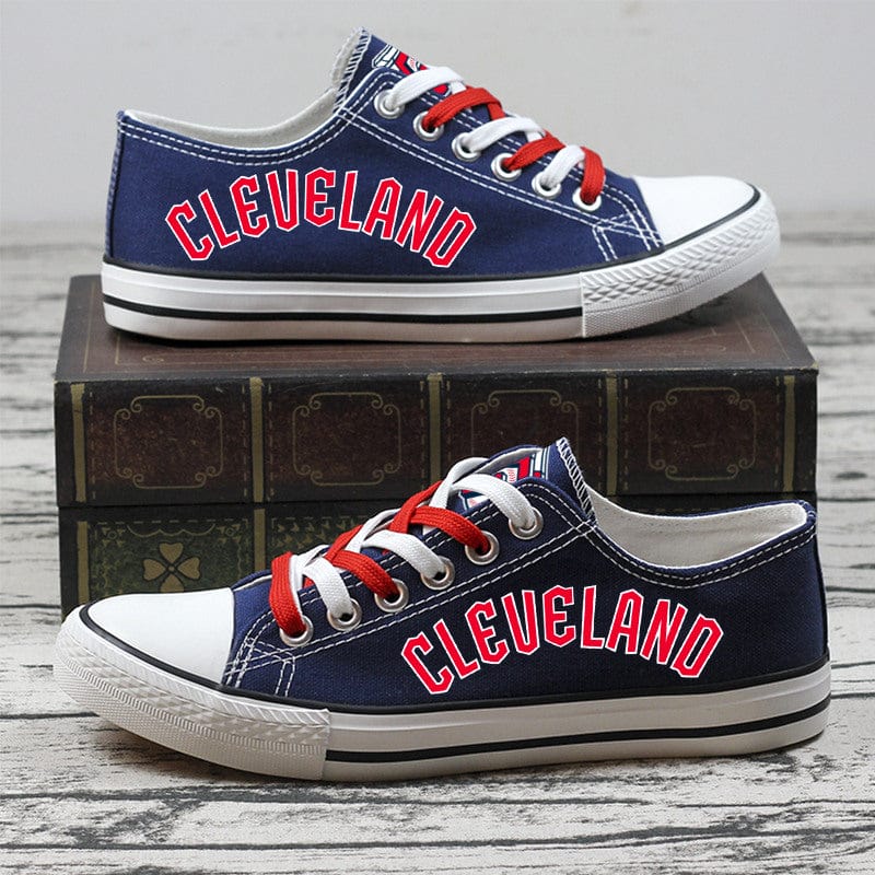 Alternative view of Cleveland Guardians Low Top Canvas Sport Sneakers Shoes For Men Women Fans