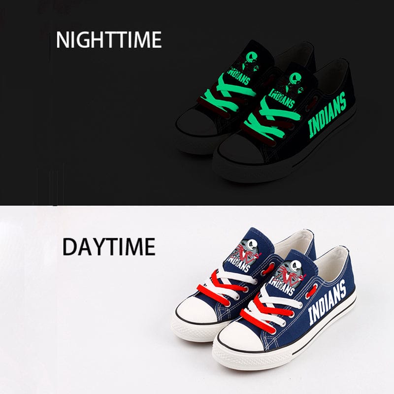 Alternative view of Cleveland Indians Limited Print Low Top Canvas Shoes Sport Sneakers For Men Women Fans