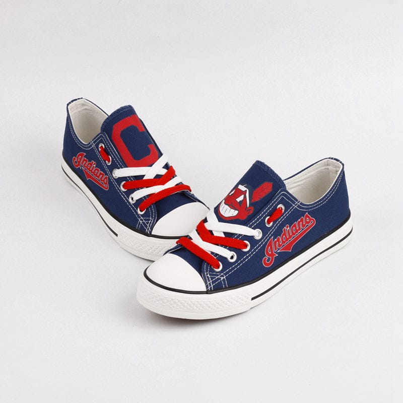 Alternative view of Cleveland Indians Limited Print Low Top Canvas Shoes Sport Sneakers For Men Women Fans
