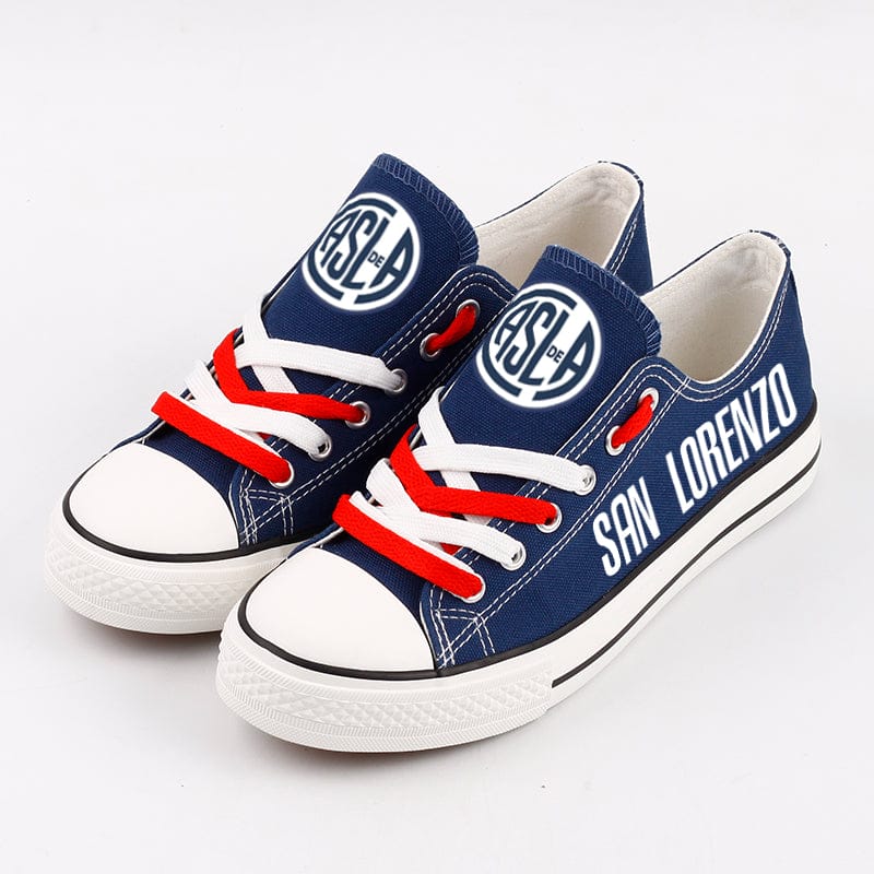 Club Atlético San Lorenzo de Almagro Low Top Canvas Sport Sneakers Shoes For Men Women Fans - Image 2