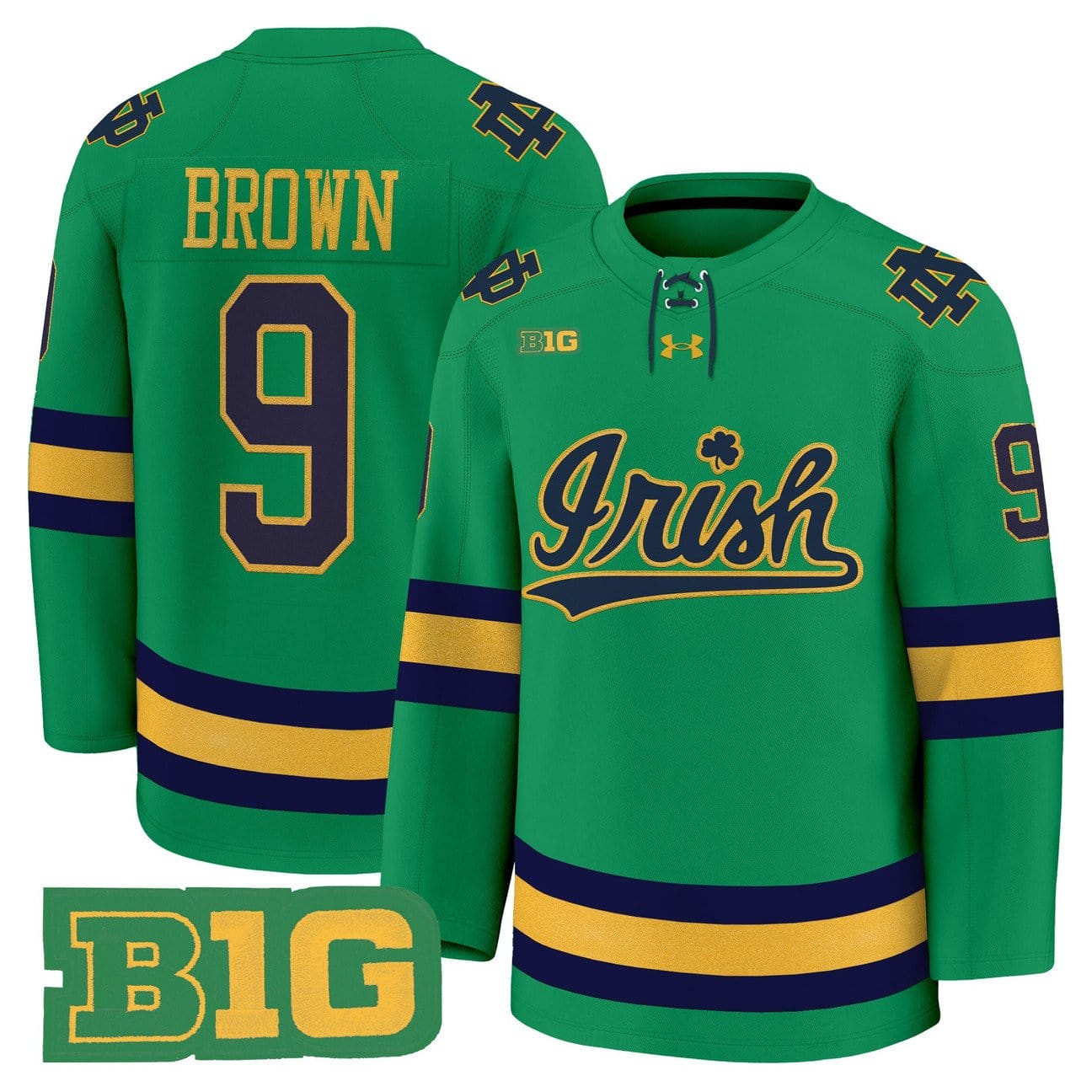 Alternative view of Cole Brown Jersey #9 Notre Dame Fighting Irish 2025-26 Premium Stitched
