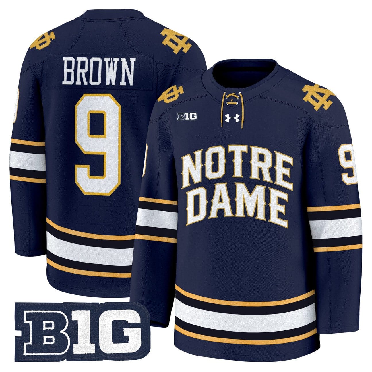 Cole Brown Jersey #9 Notre Dame Fighting Irish 2025-26 Premium Stitched - Image 3