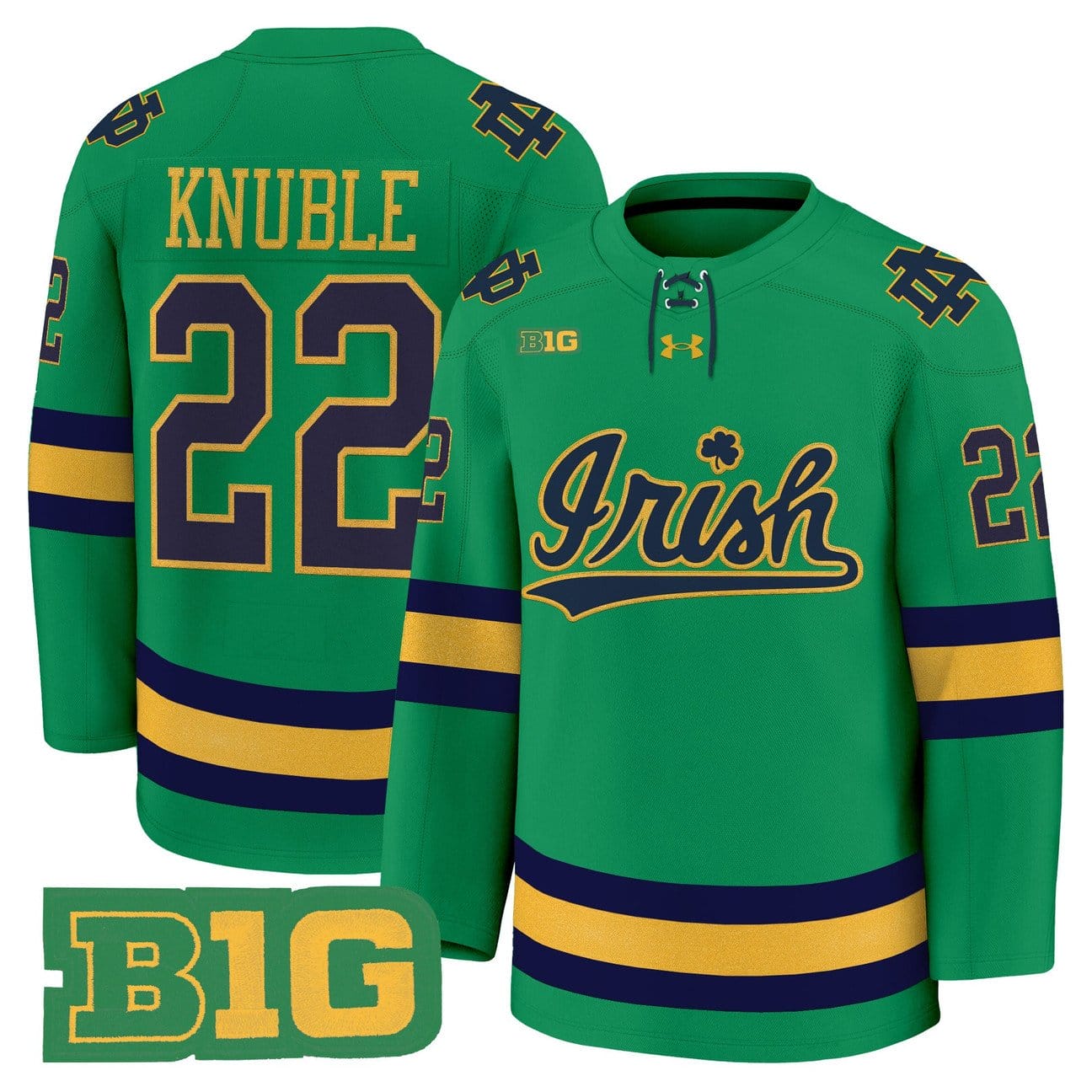 Alternative view of Cole Knuble Jersey #22 Notre Dame Fighting Irish 2025-26 Premium Stitched