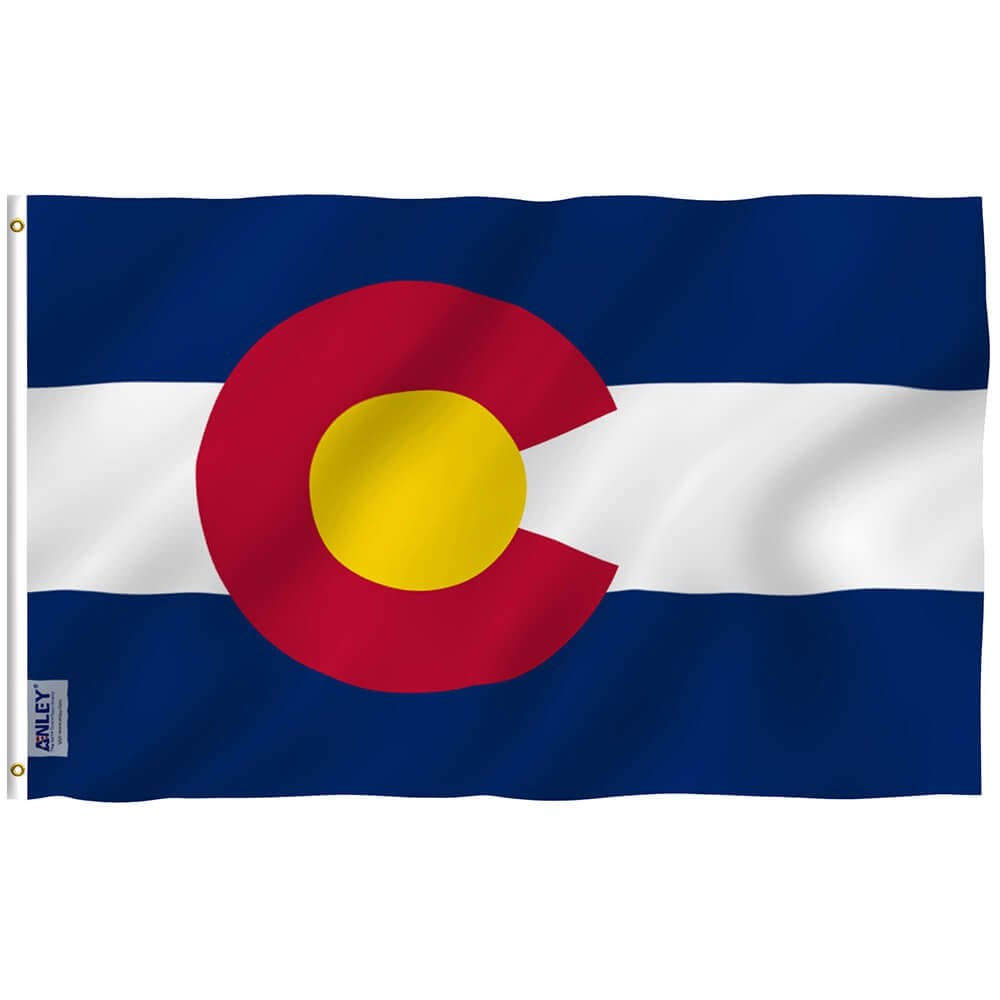Colorado State Polyester Flag - Colorado CO Flag Polyester with Brass Grommets 3X5Ft Banner USA
