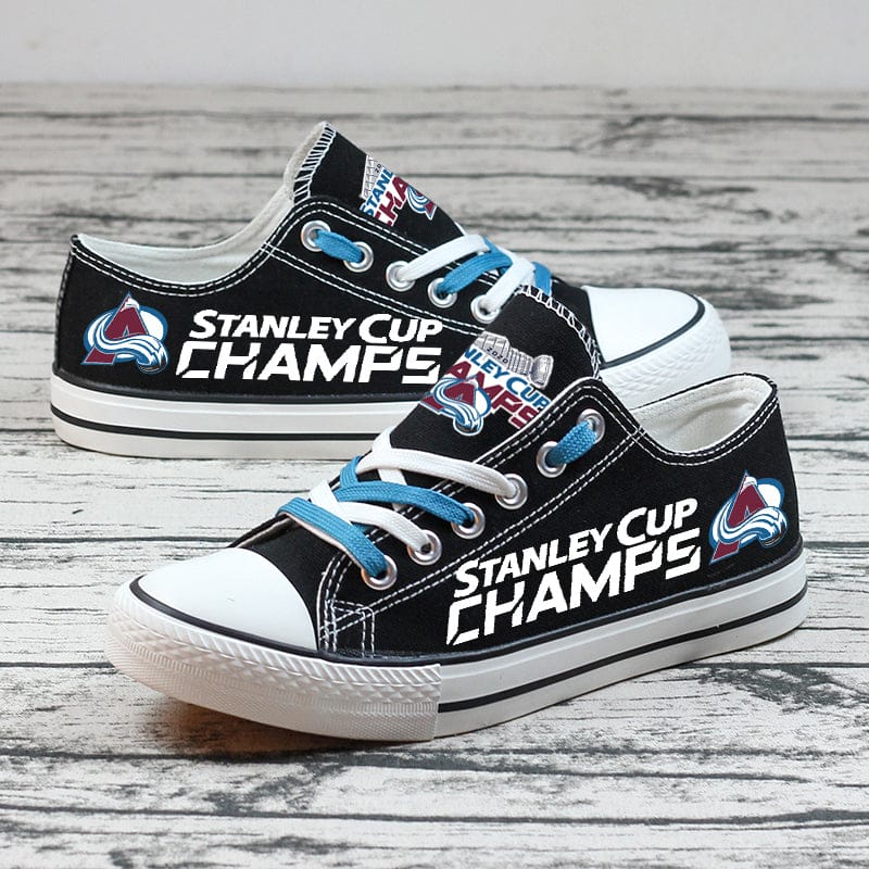 Colorado Avalanche Low Top Canvas Sport Sneakers Shoes For Men Women Fans - Image 3