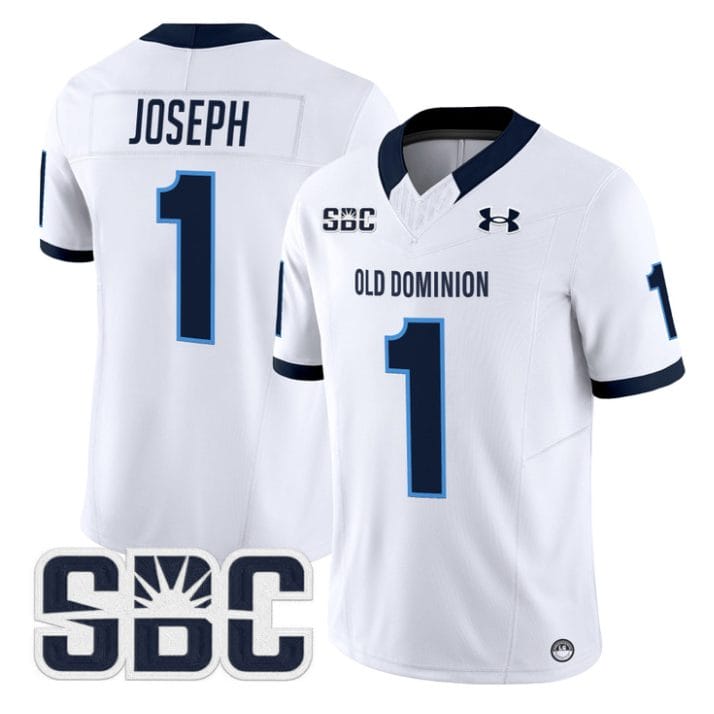 Colton Joseph Jersey #1 Old Dominion Monarchs 2025 Vapor Stitched White