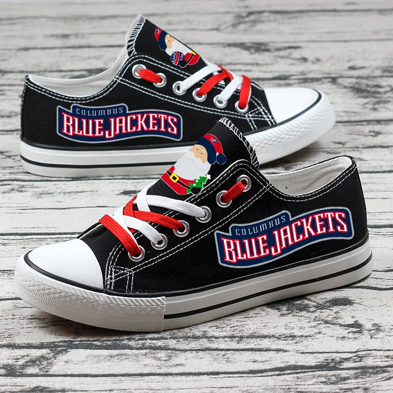 Columbus Blue Jackets Low Top Canvas Sport Sneakers Shoes For Men Women Fans - Image 5
