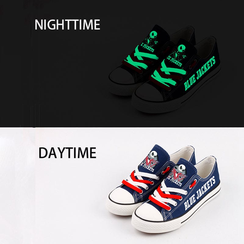 Alternative view of Columbus Blue Jackets Low Top Canvas Sport Sneakers Shoes For Men Women Fans