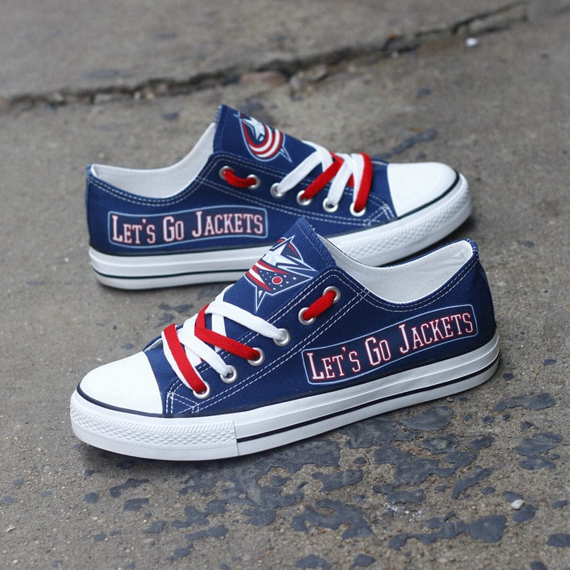 Columbus Blue Jackets Low Top Canvas Sport Sneakers Shoes For Men Women Fans - Image 7