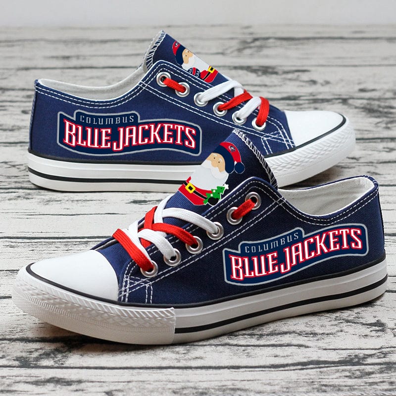 Columbus Blue Jackets Low Top Canvas Sport Sneakers Shoes For Men Women Fans - Image 4