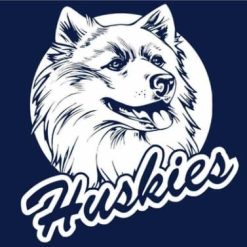 Connecticut Huskies Hand Blue Flag 3X5ft Banner Polyester with 2 Brass Grommets