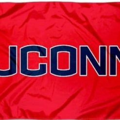 Connecticut Huskies Red Flag 3X5ft Banner Polyester with 2 Brass Grommets