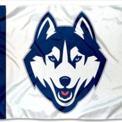 Connecticut Huskies White College Flag 3X5ft Banner Polyester with 2 Brass Grommets