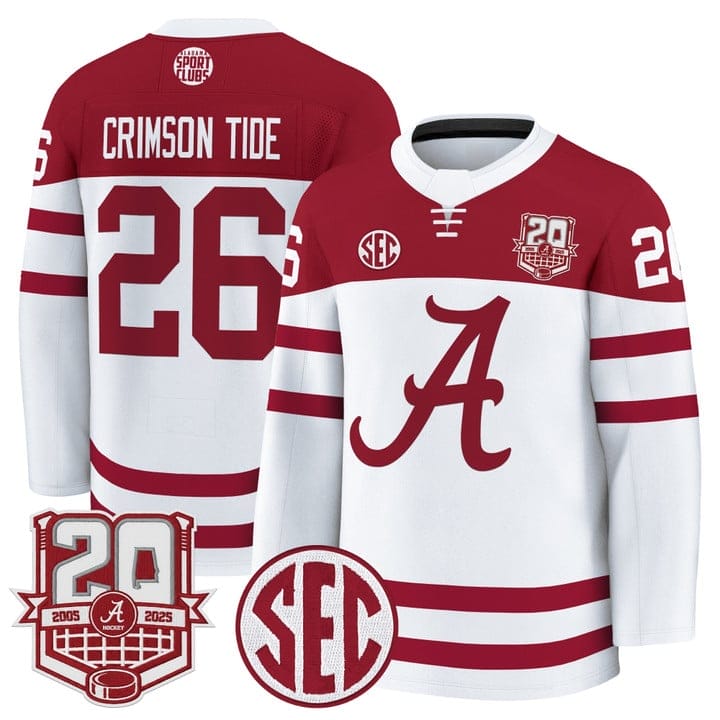 Crimson Tide Jersey #26 Alabama Crimson Tide 2025-26 Premium 20th Anniversary Patch Stitched - Image 3