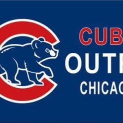 Cubs Outry Chicago US Flag 3X5Ft Banner USA Polyester with Brass Grommets