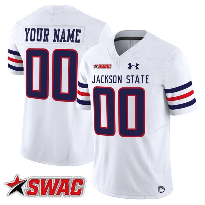 Custom Jackson State Tigers Jersey Name, Number 2025 Vapor Stitched - Image 2
