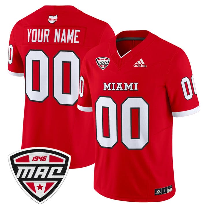 Custom Miami OH RedHawks Jersey Name, Number 2025 Vapor Limited Stitched - Image 5
