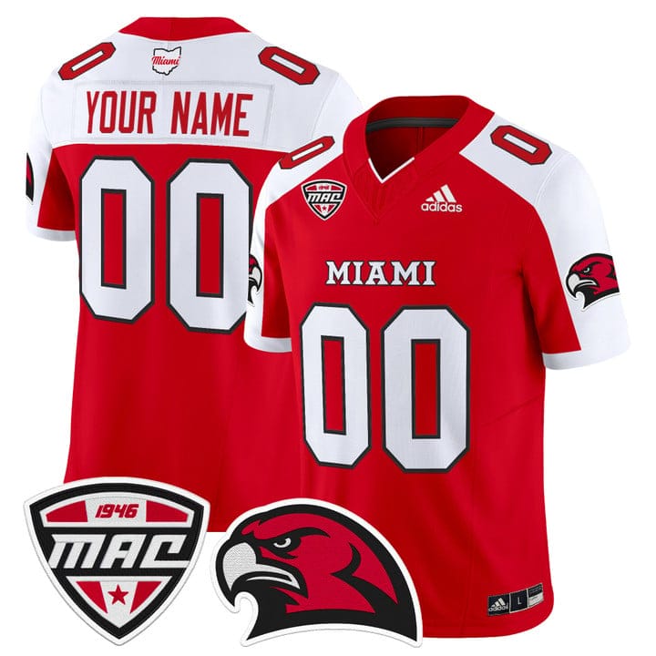 Custom Miami OH RedHawks Jersey Name, Number 2025 Vapor Limited Stitched - Image 4