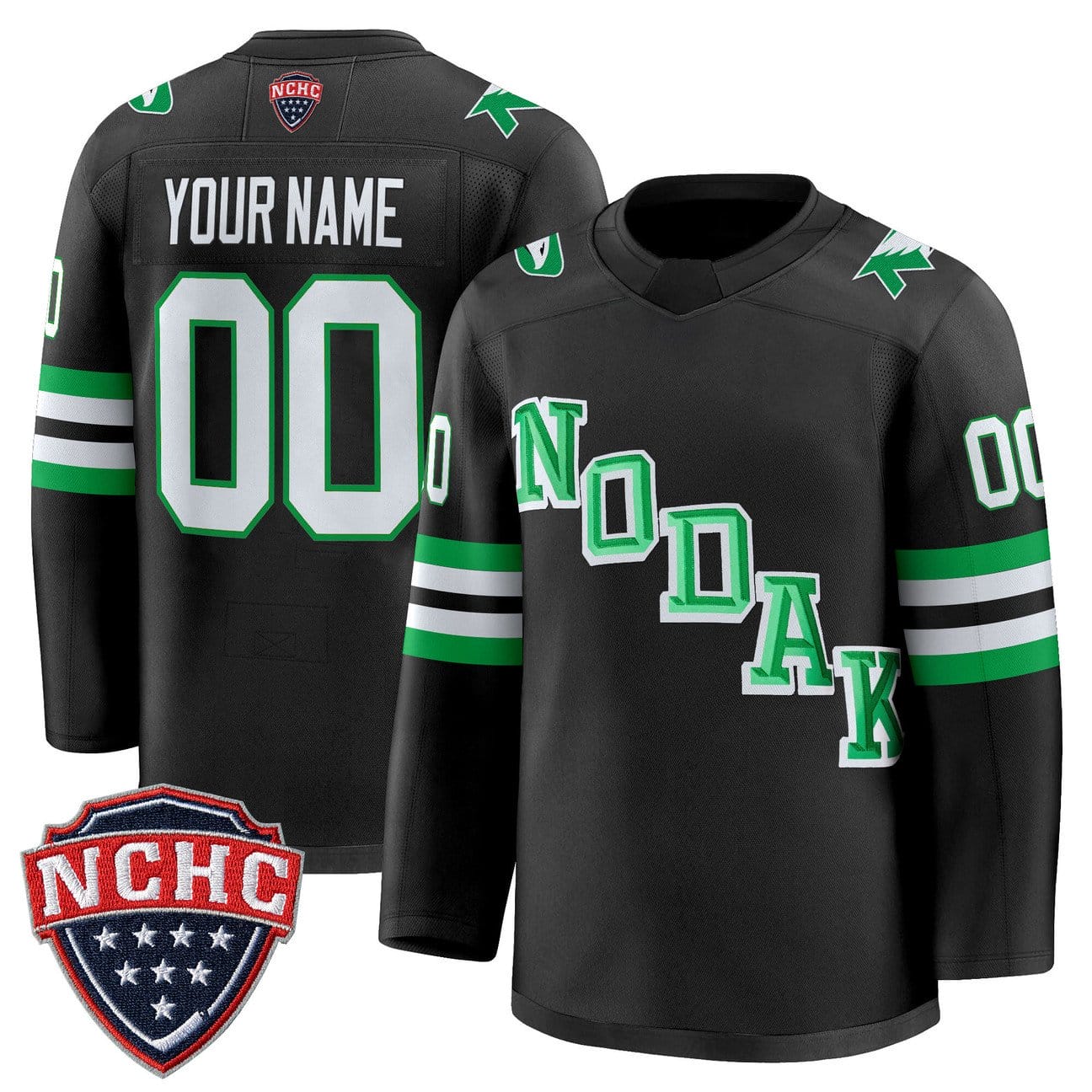 Custom North Dakota Fighting Hawks Jersey 2025-26 Premium Stitched