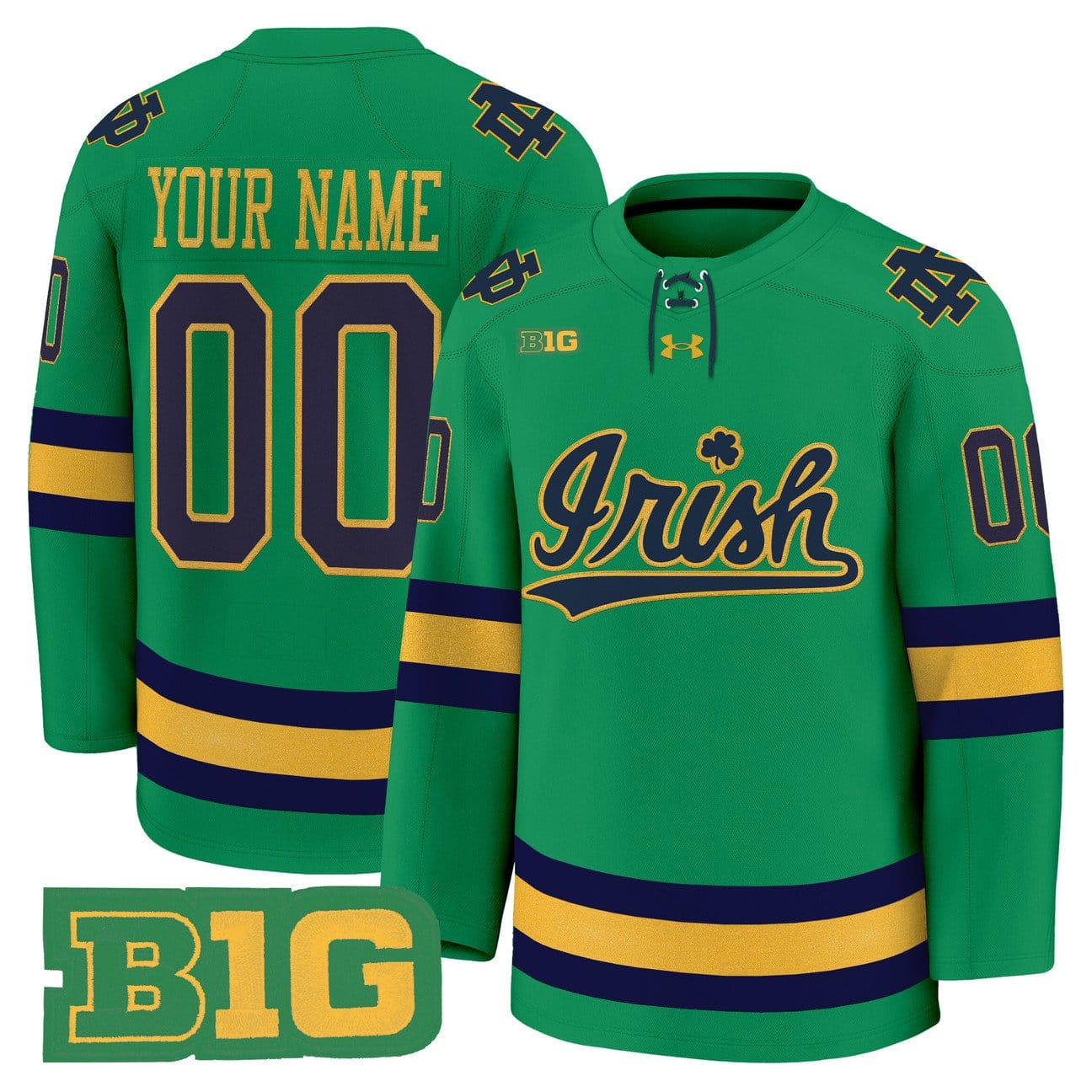 Custom Notre Dame Fighting Irish Jersey 2025-26 Premium Stitched - Image 2