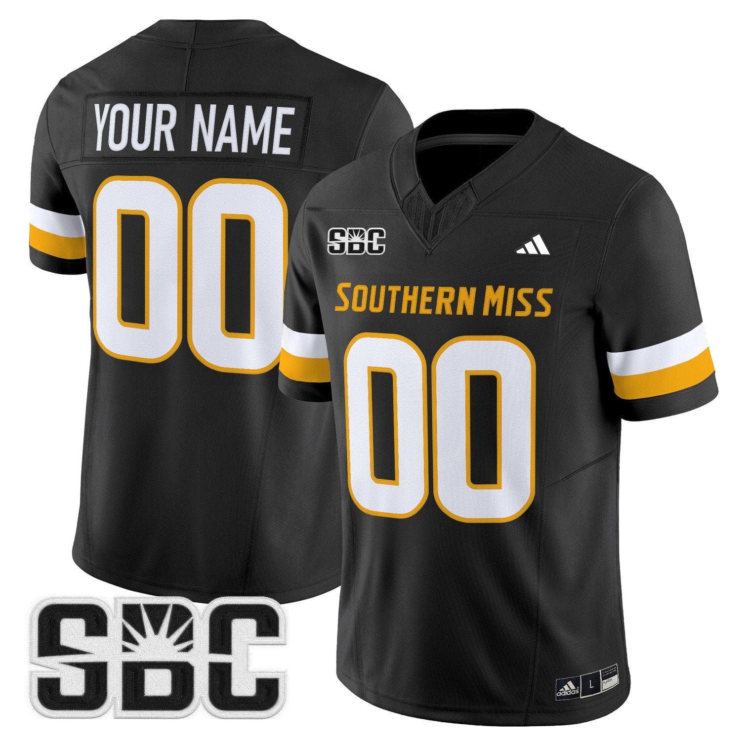 Alternative view of Custom Southern Miss Golden Eagles Jersey 2025 Vapor Limited Stitched