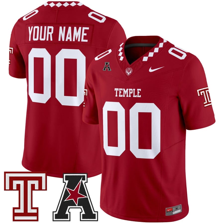 Custom Temple Owls Jersey Name, Number 2025 Vapor Limited Stitched - Image 5