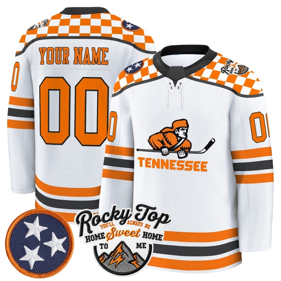 Alternative view of Custom Tennessee Volunteers Jersey Name, Number 2025-26 Premium Stitched