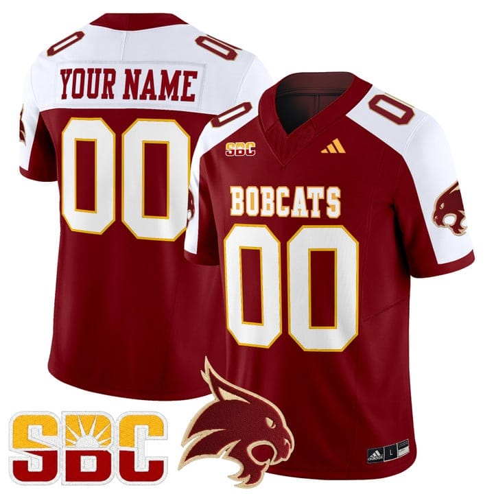 Custom Texas State Bobcats Jersey Name, Number 2025 Limited Stitched - Image 3