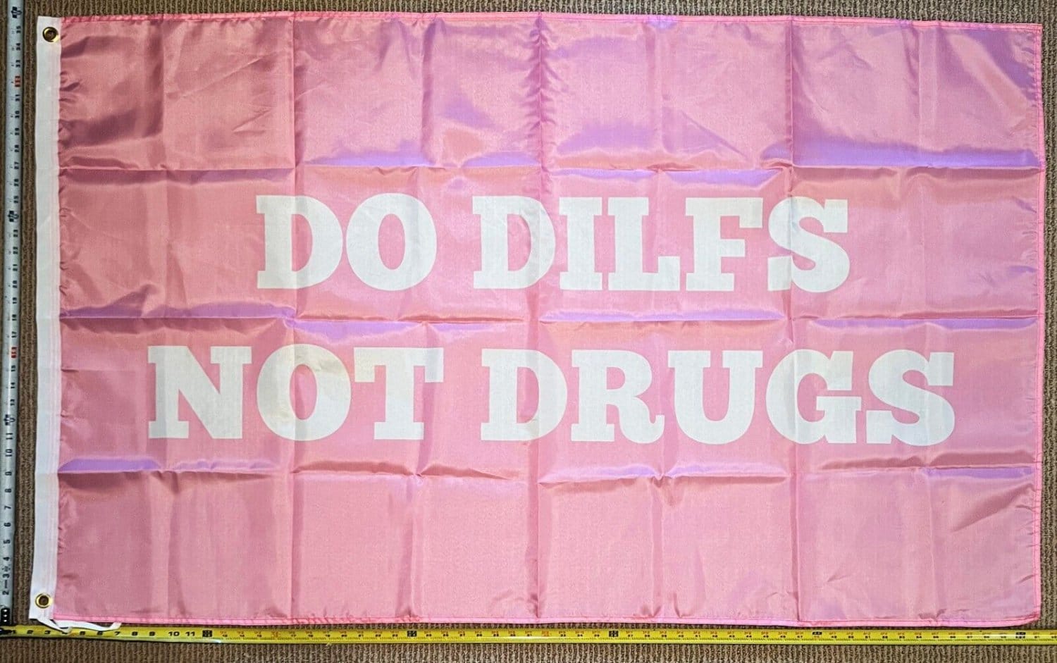DILF Flag Do Dilfs Not Drugs Beer Busch Bud Trump Sign Poster 3x5'