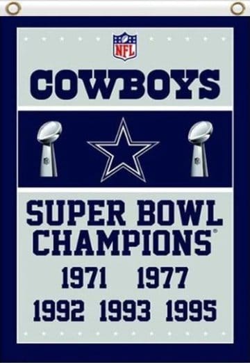 Dallas Cowboys Champions Flag 3X5 Ft Polyester Banner USA 90x150cm