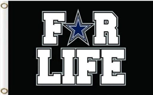Dallas Cowboys FOR LIFE Flag 3X5 Ft Polyester Banner USA 90x150cm