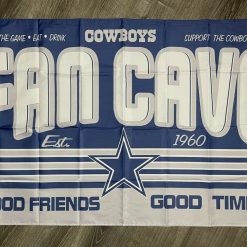 Dallas Cowboys Fan Cave Flag 3x5 ft Sports Banner Man-Cave Garage