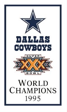 Dallas Cowboys Flag Banner USA 90x150cm, 6 flag design