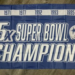 Dallas Cowboys Super Bowl Championship Flag 3x5 ft Sports Banner Man-Cave