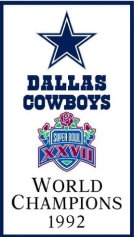 Dallas Cowboys World Champions 1992 Flag 3X5 Ft Polyester Banner USA 90x150cm