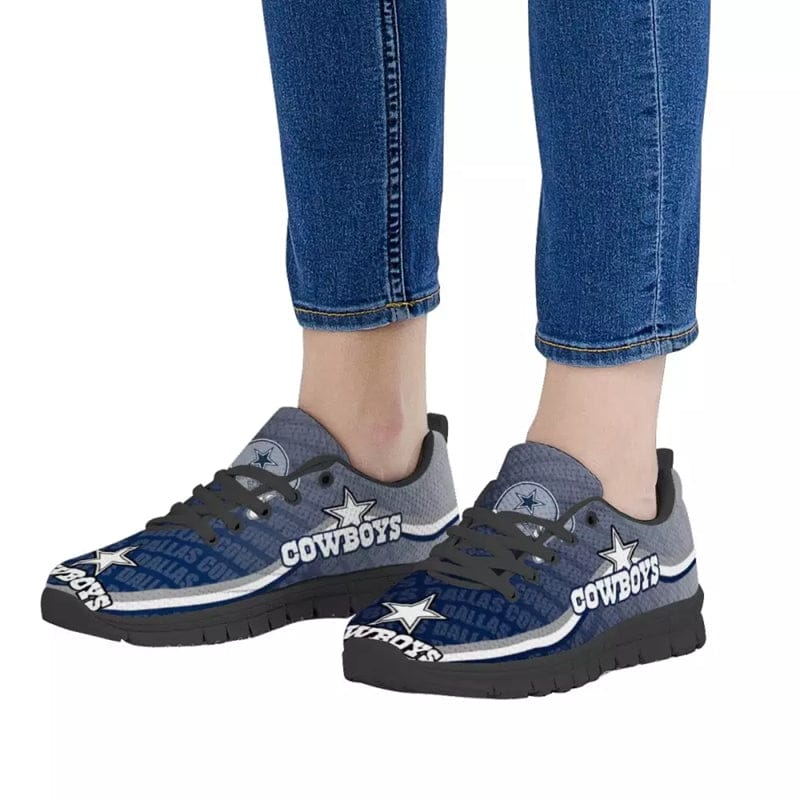 Dallas Cowboys Black Star NLF Sneaker Shoes - Image 8