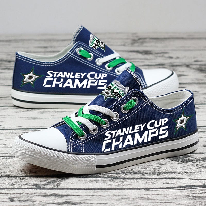 Alternative view of Dallas Stars Low Top Canvas Sport Sneakers Shoes For Men Women Fans