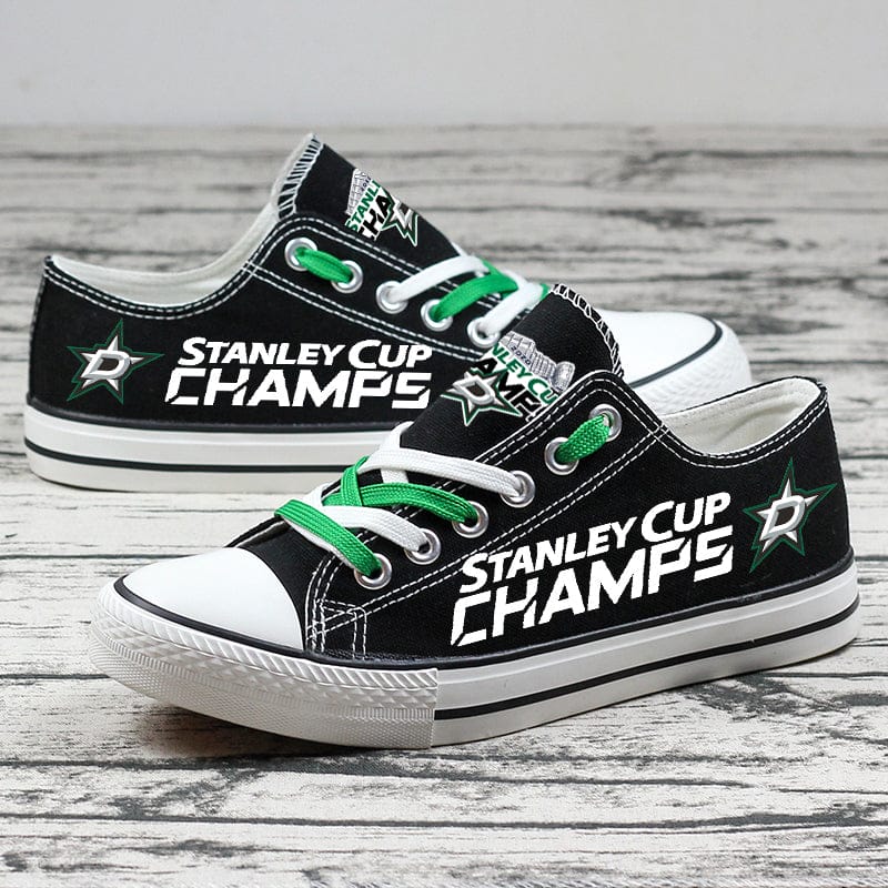 Dallas Stars Low Top Canvas Sport Sneakers Shoes For Men Women Fans - Image 3
