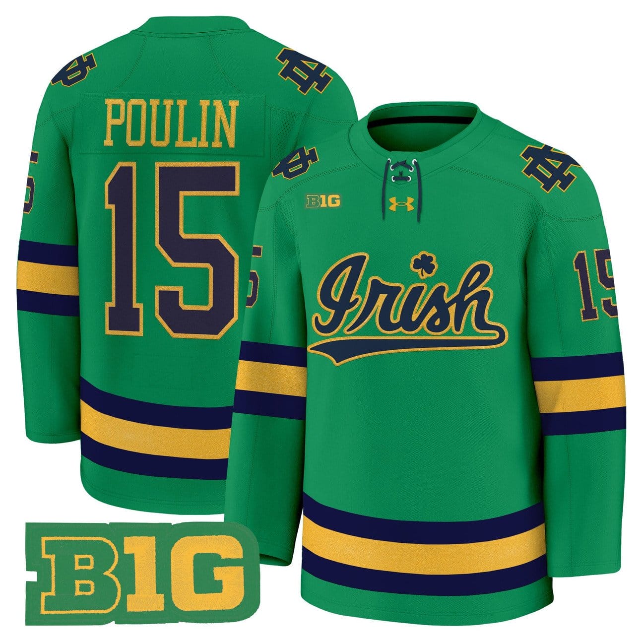 Alternative view of Dave Poulin Jersey #15 Notre Dame Fighting Irish 2025-26 Premium Stitched