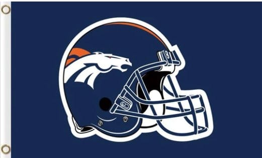 Denver Broncos Helmet Blue US Flag 3X5 Ft Polyester Banner USA 90x150cm