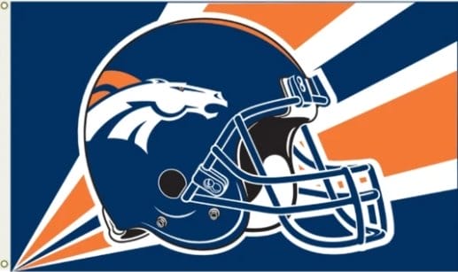 Denver Broncos Helmet Flag 3X5 Polyester Banner USA 90x150cm