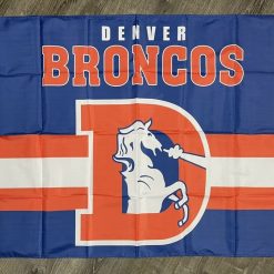 Denver Broncos Retro Style Man-Cave Flag 3x5 ft Sports Banner Garage